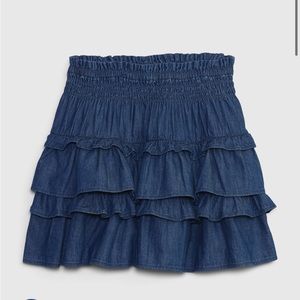Gap × LoveShackFancy Kids Denim Flippy Skirt with Washwell